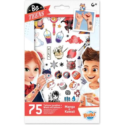 Buki France Buki Modello - Stile Manga - 75 pz - Set di Tatuaggi Buki France Buki Modello - Stile Manga - 75 pz - Set di Tatuaggi
