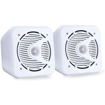 Haut-parleurs E-Audio Mini WH B420 Blancs - Compact, 2 Voies, 160W - Publicité Haut-parleurs E-Audio Mini WH B420 Blancs - Compact, 2 Voies, 160W - Publicité