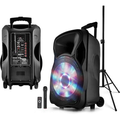 Haut-parleur PA portable My Deejay SA50535A - 800W, 15'' Woofer, Bluetooth - Publicité Haut-parleur PA portable My Deejay SA50535A - 800W, 15'' Woofer, Bluetooth - Publicité