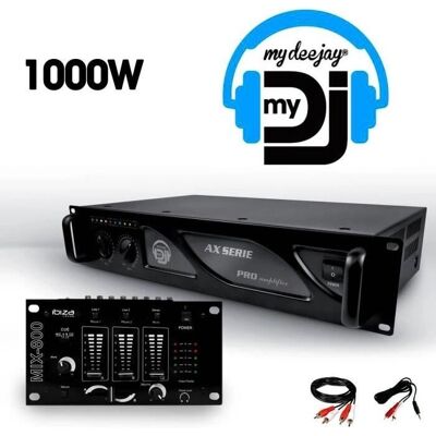 Ibiza Sound AX-1000 + MIX800 2 x 500W Amplificateur - Publicité Ibiza Sound AX-1000 + MIX800 2 x 500W Amplificateur - Publicité