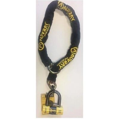 Chaîne antivol AUVRAY Xtrem Lasso 120cm - Publicité Chaîne antivol AUVRAY Xtrem Lasso 120cm - Publicité