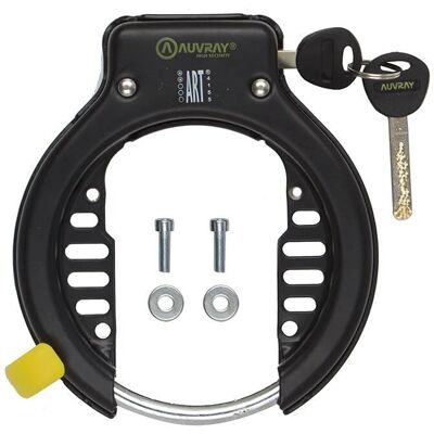 AUVRAY Mega Lock Fahrradschloss - Stahl 9mm, Hinterrad, Zwei Schlüssel AUVRAY Mega Lock Fahrradschloss - Stahl 9mm, Hinterrad, Zwei Schlüssel