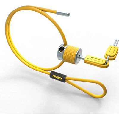 Candado de cable para moto amarillo 4 mm Auvray - Alta seguridad Candado de cable para moto amarillo 4 mm Auvray - Alta seguridad