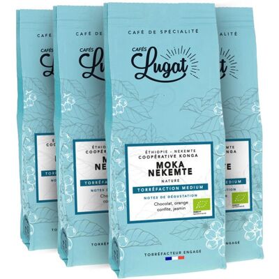 Cafés Lugat Äthiopischer Moka Nekemte Bio Kaffee - 4 x 250g Cafés Lugat Äthiopischer Moka Nekemte Bio Kaffee - 4 x 250g
