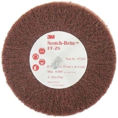 3M Scotch-Brite - FF-ZS - 100mm Ø - très fin - brosse - Publicité 3M Scotch-Brite - FF-ZS - 100mm Ø - très fin - brosse - Publicité