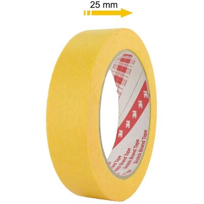 Ruban de masquage 3M Jaune 244 - Résistant aux intempéries, 25mm x 50m - Publicité Ruban de masquage 3M Jaune 244 - Résistant aux intempéries, 25mm x 50m - Publicité