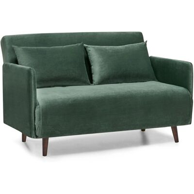 Drawer Belushi - Sofá cama - Terciopelo verde bosque - 2 plazas Drawer Belushi - Sofá cama - Terciopelo verde bosque - 2 plazas