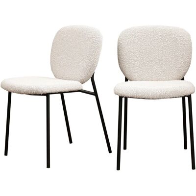 Drawer - Dalby - tela bouclé - metal - Sillas Drawer - Dalby - tela bouclé - metal - Sillas