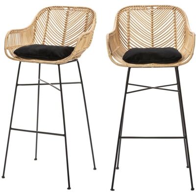 Drawer Nunuhai - 2 Taburetes de Rattan - Natural - 76cm Drawer Nunuhai - 2 Taburetes de Rattan - Natural - 76cm