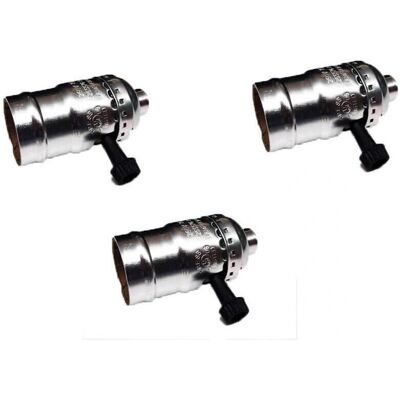 Generic - E27 Rotary Chrome 3-Pack - Chrome - Portalampade Generic - E27 Rotary Chrome 3-Pack - Chrome - Portalampade