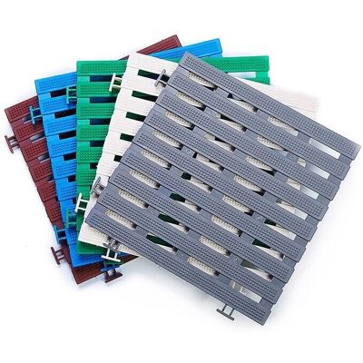 Desineo - 30x30 Pack - Blanco - PVC antideslizante - Baldosa Desineo - 30x30 Pack - Blanco - PVC antideslizante - Baldosa