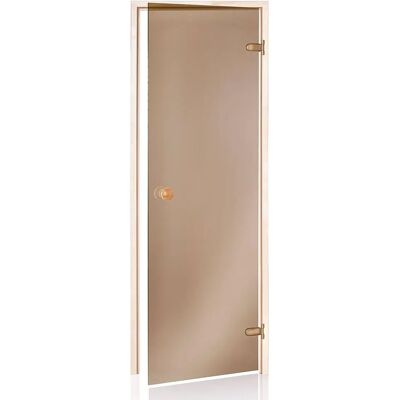 Puerta de sauna Desineo - 80 x 190 - Pino macizo y vidrio templado Puerta de sauna Desineo - 80 x 190 - Pino macizo y vidrio templado