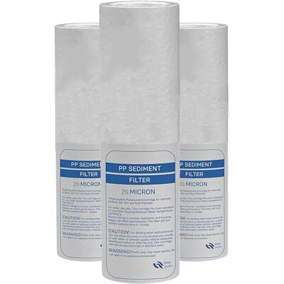 Cartuccia filtro sedimenti in polipropilene Dell - 10 Micron - 9 3/4 a 10 Pollici Cartuccia filtro sedimenti in polipropilene Dell - 10 Micron - 9 3/4 a 10 Pollici
