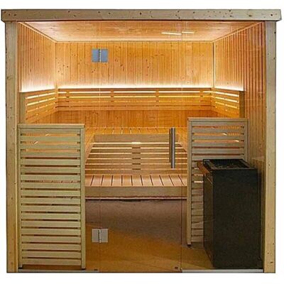 Harvia 206 x 203,3 x 202 cm Saunahaus - 3-4 Personen, Inklusive Ofen Harvia 206 x 203,3 x 202 cm Saunahaus - 3-4 Personen, Inklusive Ofen