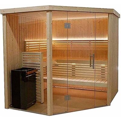 Cabina de sauna Harvia 206 x 203,3 x 202 cm - Para 3-4 personas Cabina de sauna Harvia 206 x 203,3 x 202 cm - Para 3-4 personas