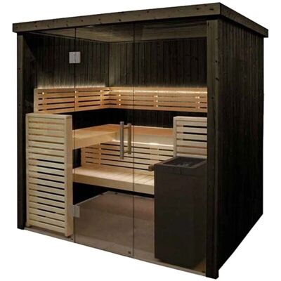 Cabina de sauna Desineo - 206x203x202 cm, para 2-3 personas Cabina de sauna Desineo - 206x203x202 cm, para 2-3 personas