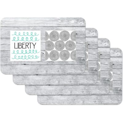 Venilia pro Set di 4 sottobicchieri in polipropilene rettangolari Venilia pro Set di 4 sottobicchieri in polipropilene rettangolari