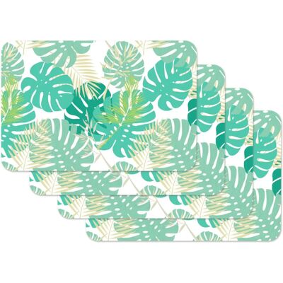 Venilia Palms Table Set - Rectangular, Washable, 4 pcs Venilia Palms Table Set - Rectangular, Washable, 4 pcs