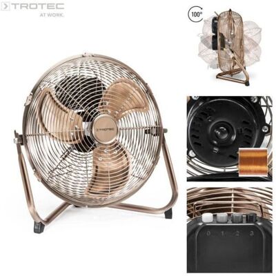 Ventilateur Trotec Effet Cuivre - 30cm 37W Portable - Publicité Ventilateur Trotec Effet Cuivre - 30cm 37W Portable - Publicité
