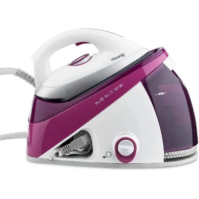 H.Koenig - V26 - Violet/Blanc - 1.1L - Steam Generator Iron H.Koenig - V26 - Violet/Blanc - 1.1L - Steam Generator Iron