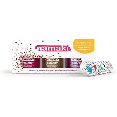 Namaki - Coffret 3 Vernis pelable - Nail polish set - Publicité Namaki - Coffret 3 Vernis pelable - Nail polish set - Publicité