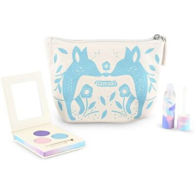 Trousse de maquillage Blue Fox de Namaki - Kit de maquillage naturel pour enfants - Publicité Trousse de maquillage Blue Fox de Namaki - Kit de maquillage naturel pour enfants - Publicité
