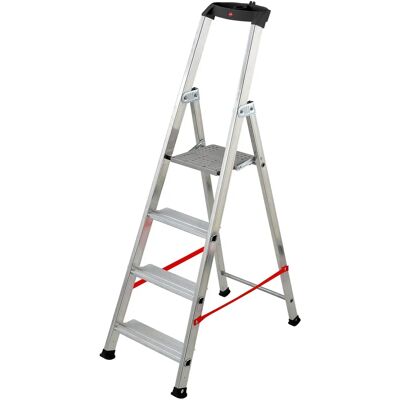 Escalera de tijera profesional de aluminio Hailo 4 peldaños Escalera de tijera profesional de aluminio Hailo 4 peldaños