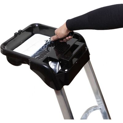 Étagère à peinture Selekta pour échelle - Compatible avec échelles en aluminium et mixtes - Capacité 1L - Publicité Étagère à peinture Selekta pour échelle - Compatible avec échelles en aluminium et mixtes - Capacité 1L - Publicité