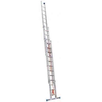 Échelle extensible Hailo 3x12 en aluminium - Pro 8,4m - Publicité Échelle extensible Hailo 3x12 en aluminium - Pro 8,4m - Publicité
