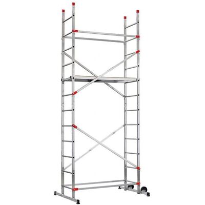 Échafaudage en aluminium Hailo Fast & Lock 5 - 150kg support - Publicité Échafaudage en aluminium Hailo Fast & Lock 5 - 150kg support - Publicité