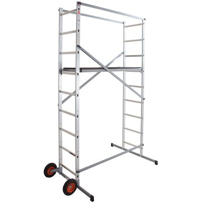 Échafaudage HobbyStep H4 Hailo en aluminium - 4m - Publicité Échafaudage HobbyStep H4 Hailo en aluminium - 4m - Publicité