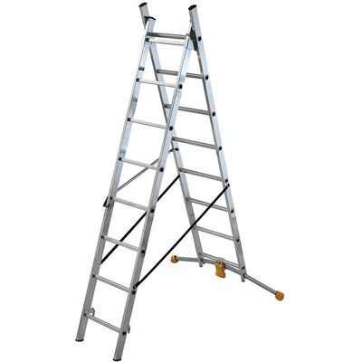 Gierre Hobbylot AL310HHL - Échelle Multifonction en Aluminium - 2x8 Transformable - Publicité Gierre Hobbylot AL310HHL - Échelle Multifonction en Aluminium - 2x8 Transformable - Publicité