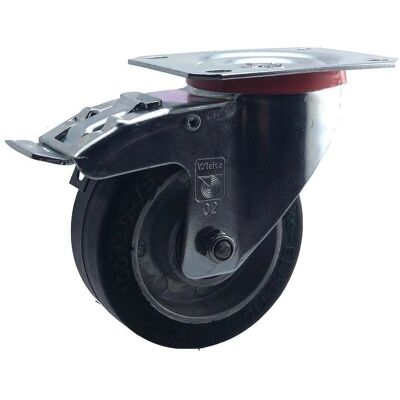 Roulette pivotante EASYROLL 100 mm avec frein - Capacité 180 Kg Roulette pivotante EASYROLL 100 mm avec frein - Capacité 180 Kg