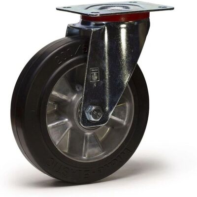 Roues-et-Roulettes.com - Roulette pivotante 125 mm EASYROLL NOIR - 200 Kg - Caster wheel Roues-et-Roulettes.com - Roulette pivotante 125 mm EASYROLL NOIR - 200 Kg - Caster wheel