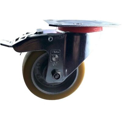 Roues-et-Roulettes.com Roue pivotante en Polyuréthane 82mm - Charge lourde Roues-et-Roulettes.com Roue pivotante en Polyuréthane 82mm - Charge lourde
