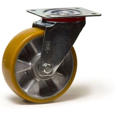 Roues-et-Roulettes.com - Roulette pivotante 200 mm PU FORTHANE - Caster wheel Roues-et-Roulettes.com - Roulette pivotante 200 mm PU FORTHANE - Caster wheel