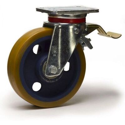 Roues-et-Roulettes.com Roue en polyuréthane 80mm - Charge lourde - Industrielle Roues-et-Roulettes.com Roue en polyuréthane 80mm - Charge lourde - Industrielle