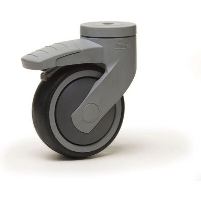 Roues-et-Roulettes.com Roulement nylon pivotant à frein - 125mm - Roues Roues-et-Roulettes.com Roulement nylon pivotant à frein - 125mm - Roues