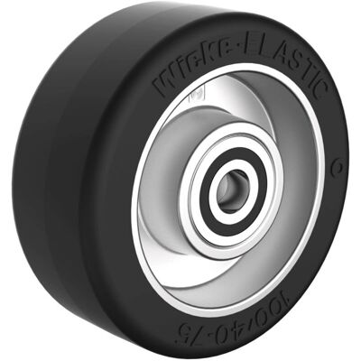 Roues en caoutchouc EASYROLL NOIR, 100 x 40, alésage 15, longueur de moyeu 40 mm - Roue Roues en caoutchouc EASYROLL NOIR, 100 x 40, alésage 15, longueur de moyeu 40 mm - Roue