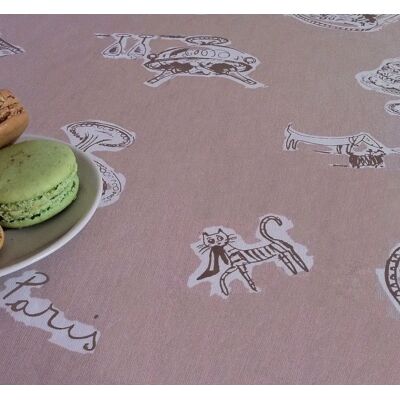 Nappe imperméable et anti-tache Taupe Français - Résistante à la famille - Publicité Nappe imperméable et anti-tache Taupe Français - Résistante à la famille - Publicité