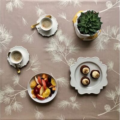Fleur de Soleil - Pin Beige - Rond 160cm - Nappe - Publicité Fleur de Soleil - Pin Beige - Rond 160cm - Nappe - Publicité
