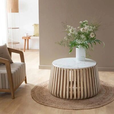 Made in Meubles - Moana - Rond - Mango - Table basse - Publicité Made in Meubles - Moana - Rond - Mango - Table basse - Publicité