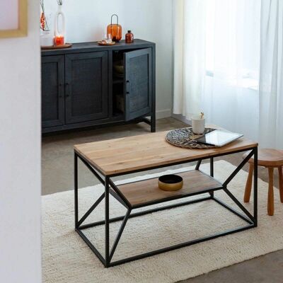 Made in Meubles - Flavia - bois d'acacia - table basse - Publicité Made in Meubles - Flavia - bois d'acacia - table basse - Publicité