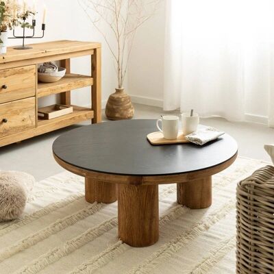 Made in Meubles - Constance - pin recyclé - 90x90x35 cm - Table basse - Publicité Made in Meubles - Constance - pin recyclé - 90x90x35 cm - Table basse - Publicité