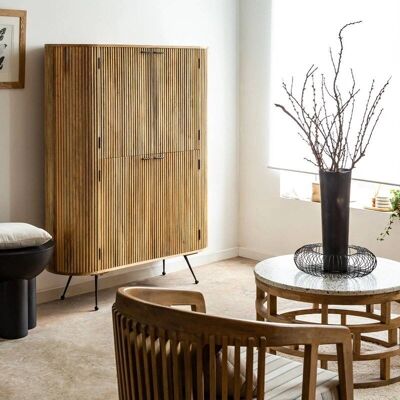 Made In Meubles - Ambrine - Marron - 160x126x40 - Armoire - Publicité Made In Meubles - Ambrine - Marron - 160x126x40 - Armoire - Publicité