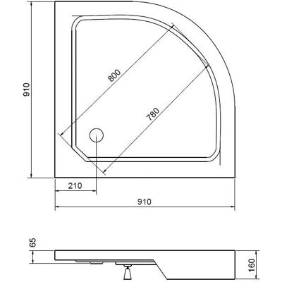 Azura Home Design - Flatik - 90x90 cm - plato de ducha Azura Home Design - Flatik - 90x90 cm - plato de ducha