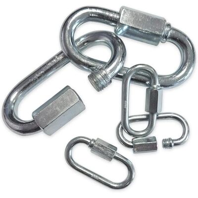 OC-PRO Maillons Rapides en Acier Zingué - 10mm - Connecteurs de Chaîne OC-PRO Maillons Rapides en Acier Zingué - 10mm - Connecteurs de Chaîne