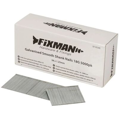 Fixman 18G Clous à Finition Galvanisée Tête Perdue - 38mm - Publicité Fixman 18G Clous à Finition Galvanisée Tête Perdue - 38mm - Publicité