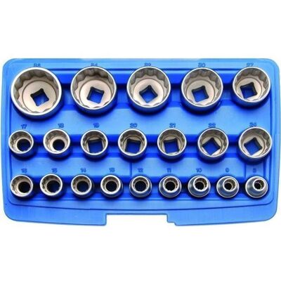 BGS Technic - 12-point - 1/2 in - Set di bussole 21 pezzi BGS Technic - 12-point - 1/2 in - Set di bussole 21 pezzi