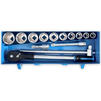 Jeu de clés à douille BGS TECHNIC - Acier chrome vanadium renforcé - 22-50mm - Qualité professionnelle - Publicité Jeu de clés à douille BGS TECHNIC - Acier chrome vanadium renforcé - 22-50mm - Qualité professionnelle - Publicité